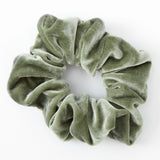 MEDIUM VELVET HAIR SCRUNCHIE - SAGE
