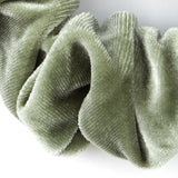MEDIUM VELVET HAIR SCRUNCHIE - SAGE