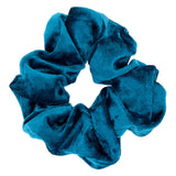 MEDIUM VELVET HAIR SCRUNCHIE - TEAL