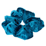MEDIUM VELVET HAIR SCRUNCHIE - TEAL