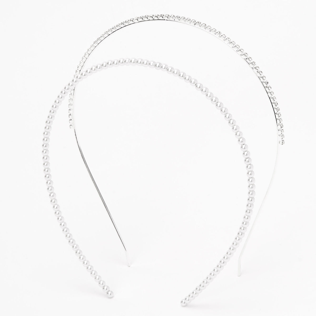 2 Row Pave Crystal 1/8 headband ホワイト Crystal Embellished Headband Game Day Embellished Headband