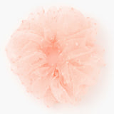 GIANT SWISS DOT SHEER HAIR SCRUNCHIE - BLUSH PINK