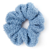 MEDIUM TEDDY HAIR SCRUNCHIE - LIGHT BLUE