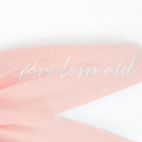 SMALL BRIDESMAID HAIR SCRUNCHIE SCARF - PINK