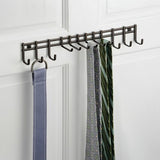 Wall Mount Hanging Tie Rack + Belt Storage Organizer