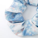 MEDIUM CHIFFON TIE DYE HAIR SCRUNCHIE - GRAY