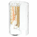 Clear Cylindrical Jewelry Organizer