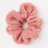 MEDIUM TEDDY HAIR SCRUNCHIE - ROSE