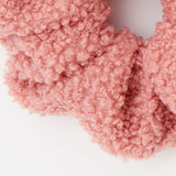 MEDIUM TEDDY HAIR SCRUNCHIE - ROSE