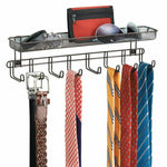 Wall Mount Hanging Tie Rack Belt Organizer - 5.3" x 6.5" x 17.5"