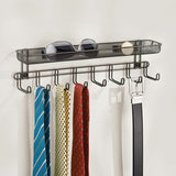 Wall Mount Hanging Tie Rack Belt Organizer - 5.3" x 6.5" x 17.5"