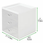 3 Drawer Stacking Eyeglass Storage Box with Clear Drawers