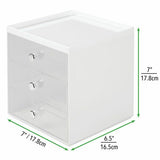 3 Drawer Stacking Eyeglass Storage Box with Clear Drawers