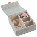 Plastic Jewelry Storage Box - 4 Compartments