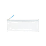 Medium White Zippered Clear Pouch