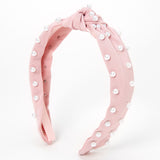 PEARL KNOTTED HEADBAND - BLUSH PINK