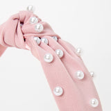 PEARL KNOTTED HEADBAND - BLUSH PINK