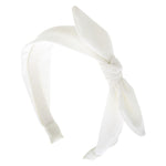 KNOTTED BOW HEADBAND - WHITE