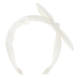 KNOTTED BOW HEADBAND - WHITE