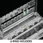 Acrylic Jewelry Earring and Ring Display Stand with Drawer