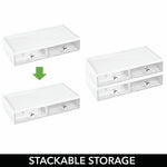 2 Drawer Stacking Eyeglass Storage Organizer Box