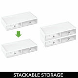 2 Drawer Stacking Eyeglass Storage Organizer Box