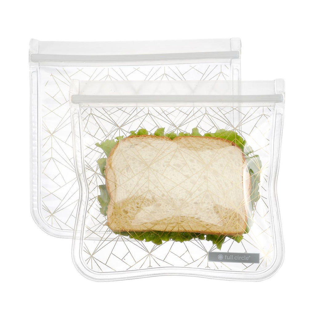 Full Circle Gold Non-Gusset Sandwich Bag 2 count 