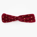 PLEATED POLKA DOT TWISTED HEADWRAP - BERRY