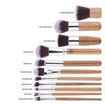 10 Piece Bamboo Brush Set