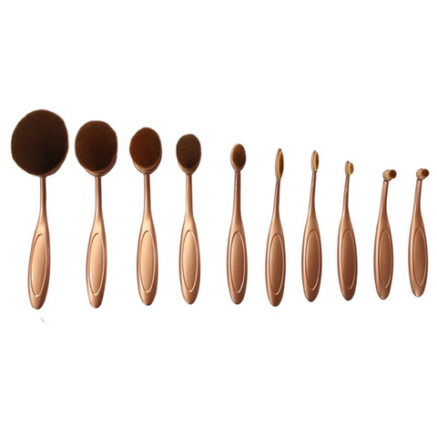 10 Piece "The Midas Touch" Oval Brush Set