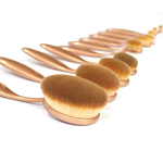 10 Piece "The Midas Touch" Oval Brush Set