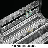 Acrylic Jewelry Earring and Ring Display Stand with Drawer