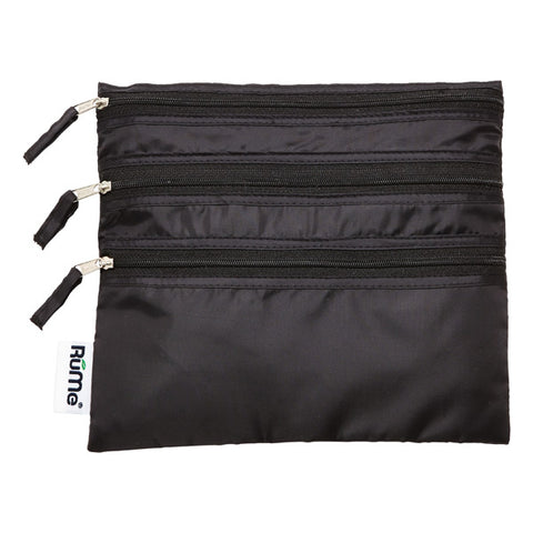 Rume Baggie Black All Zippered Pouch