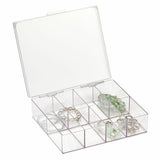 Plastic Jewelry Storage Box - 8 Compartments