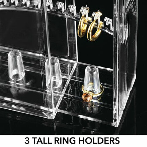 Acrylic Jewelry Earring and Ring Display Rack Stand