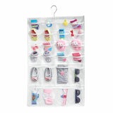 48 Pocket Hanging Accessory + Jewelry Organizer - White/Clear